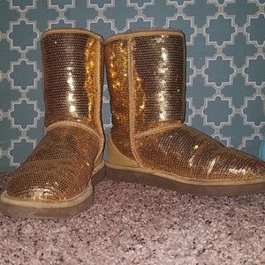 Gold Sequin Uggs